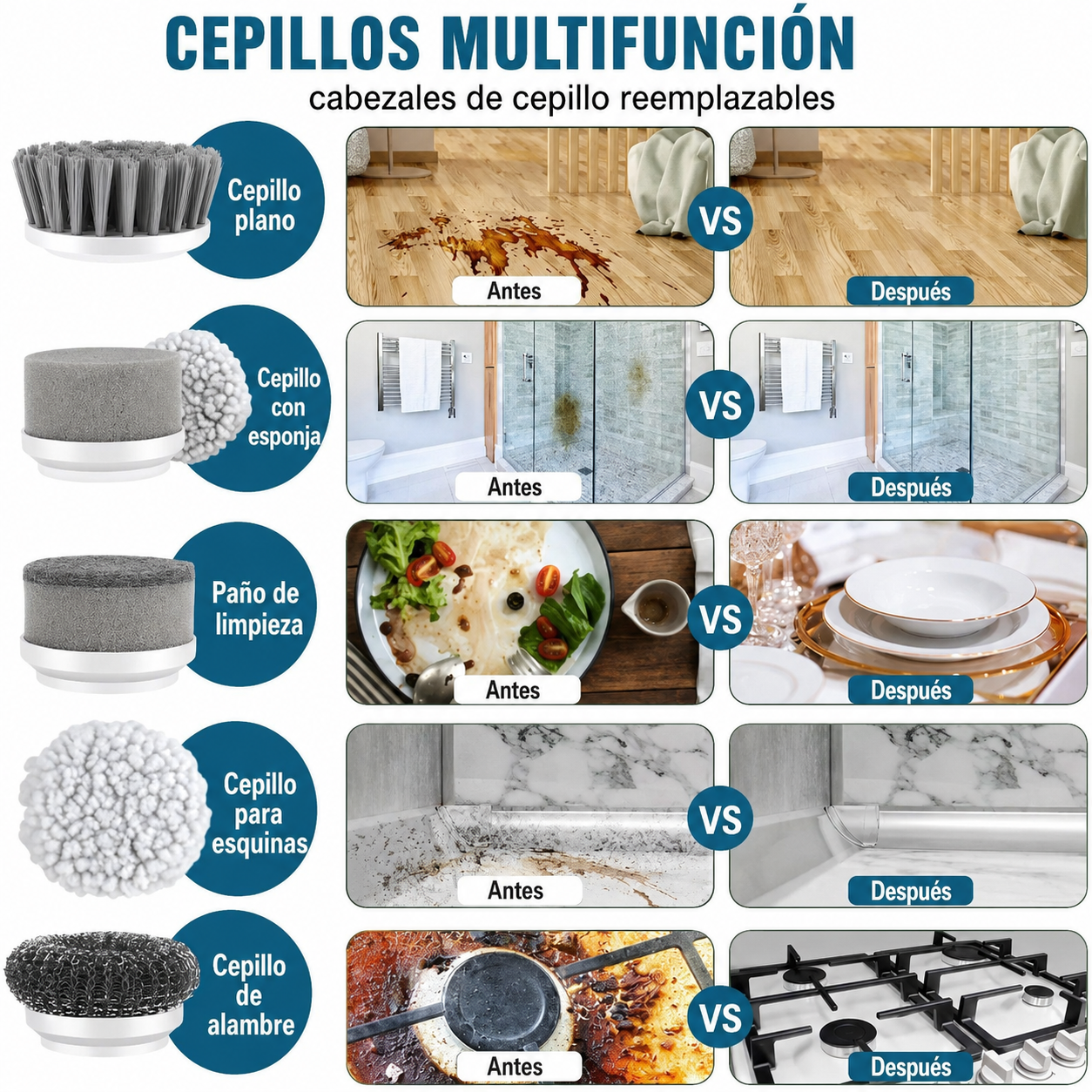 Cepillo Limpiador Electrico Inalambrico
